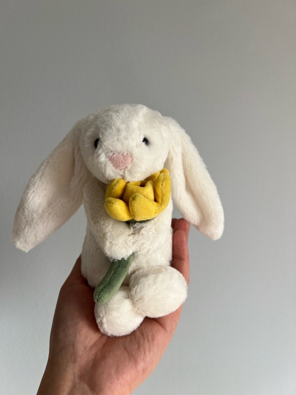 Jellycat Bashful Bunny with Daffodil NWT
